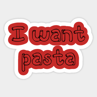 Master of None - I want pasta Sticker